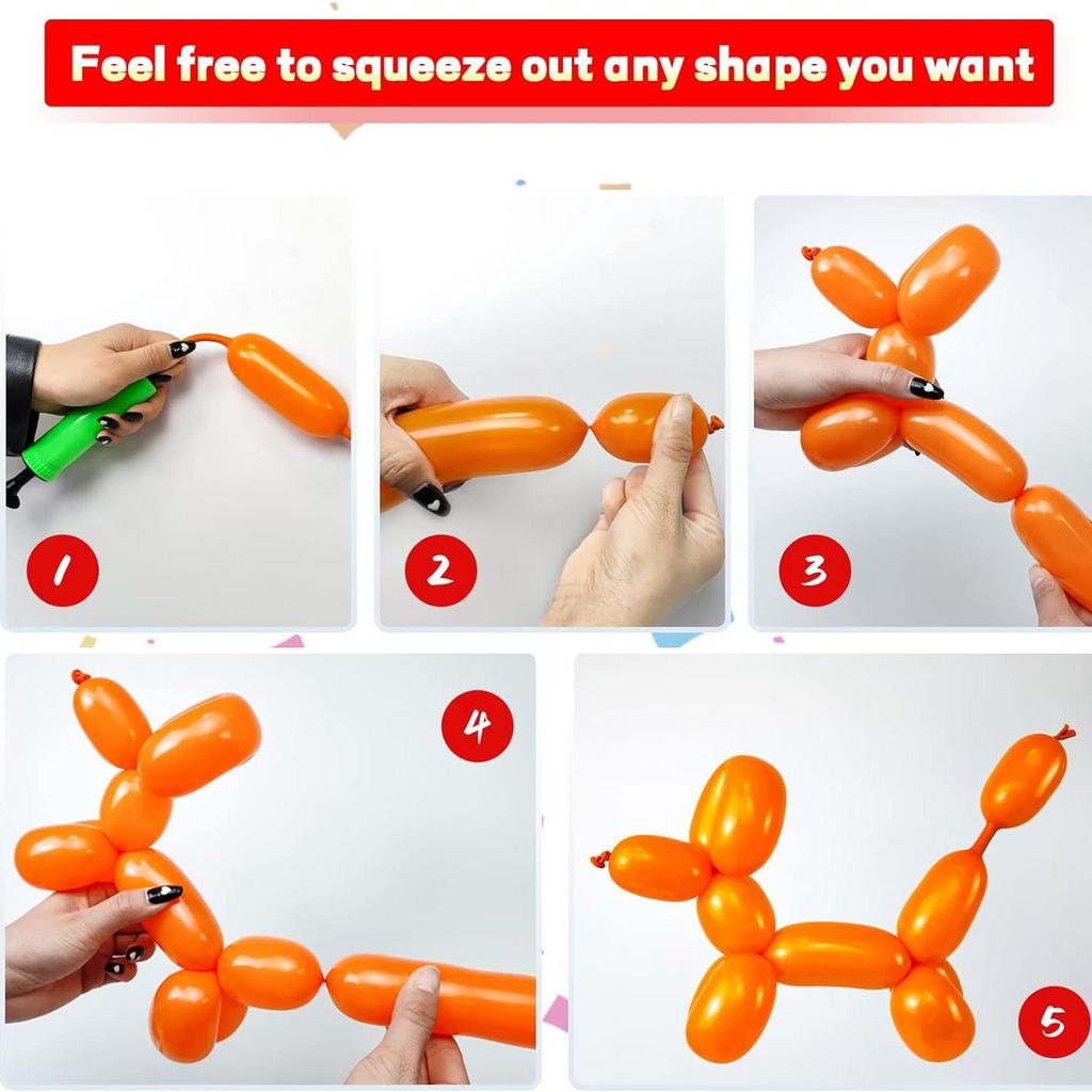 260 Pack of Thickened Long Magic Balloons for Modeling, Weaving, Birthday Decorations, and Ground Promotions