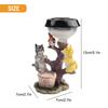 Solar Statue Ornament Animal Lights Lawn Garden Decorative Light Sculpture Resin Decor