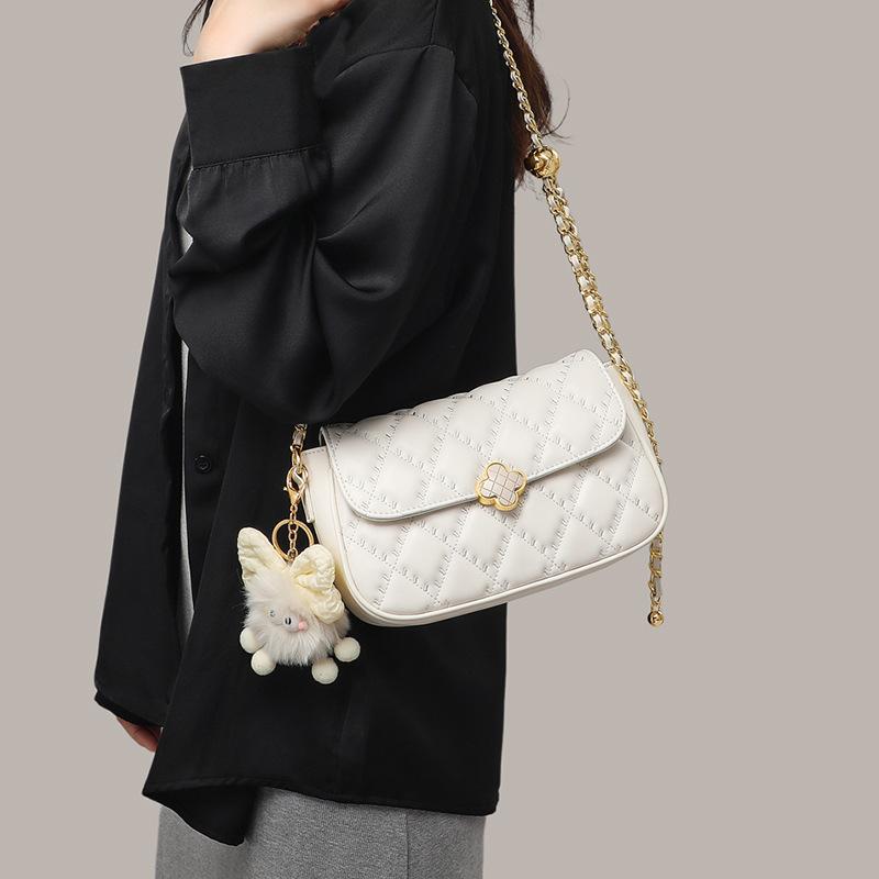 Spring and Summer Fashion Versatile Messenger Bag Exquisite Small Fragrant Wind Rhombus Chain Bag Commuter Shoulder Women's Bag