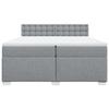 Maison Exclusive - Sommier à lattes de lit avec matelas Gris clair 200x200cm Tissu