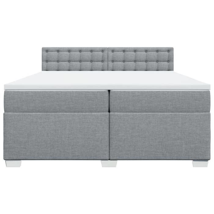 Maison Exclusive - Sommier à lattes de lit avec matelas Gris clair 200x200cm Tissu