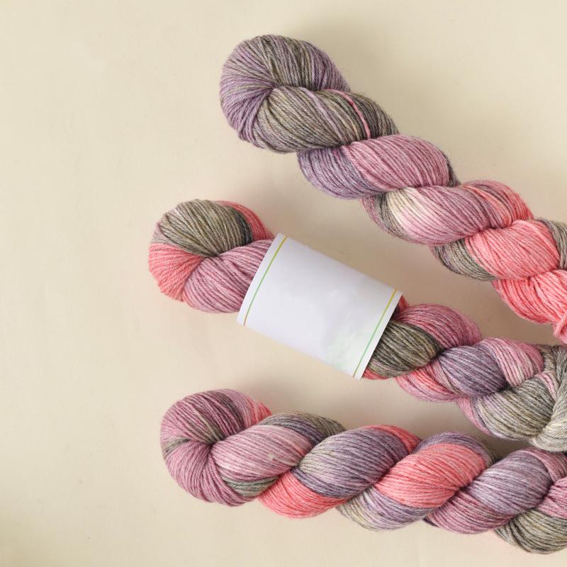 Ensemble de fil chiné Artisan 100G Écheveaux de laine grosse teints à la main