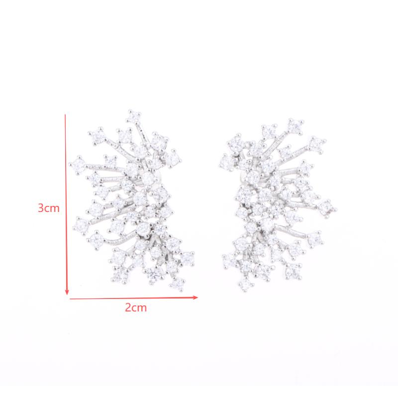 Shinning Cubic Zirconia Earrings Female Fashion Luxury Accessories Delicate Jewelry For Wedding Party
