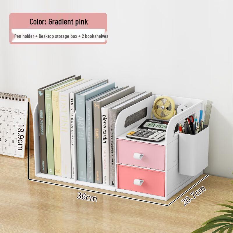 MiLing Desktop Organizer with 3-Tier Shelf & Drawers