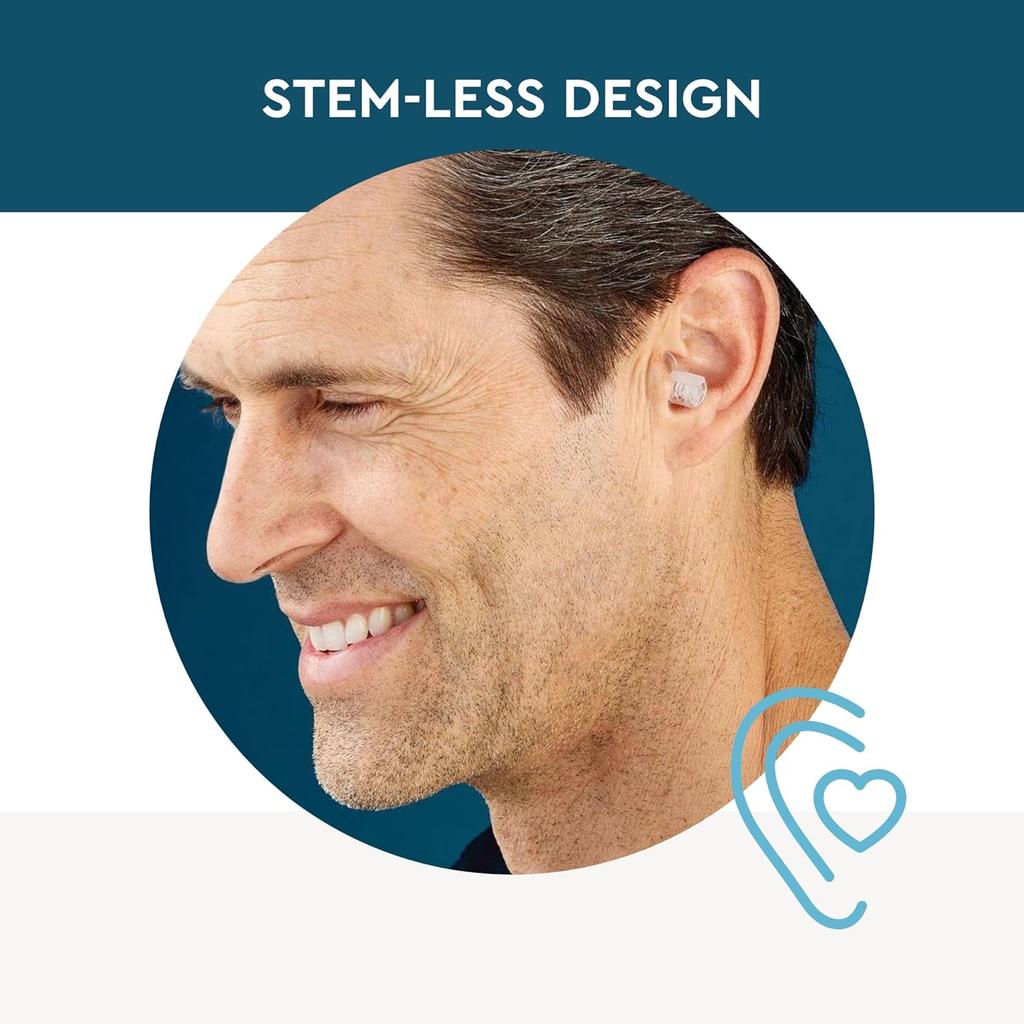 Protetores de ouvido Etymotic série ER20XS Ajuste padrão Ponteiras de 3 flanges S Transparentes 1 par Redução de ruído Genuíno ER20XS-SMF-C