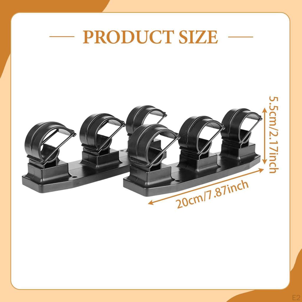 2x Fishing Rod Holders Support Organization Portable Storage Pole Rest Easy Installation Garage