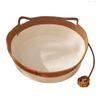 Instinct Basket for Cats Handwoven Cotton Rope Enrichment Bed with Toy Tail & Cats Ear Design for All Season Universal