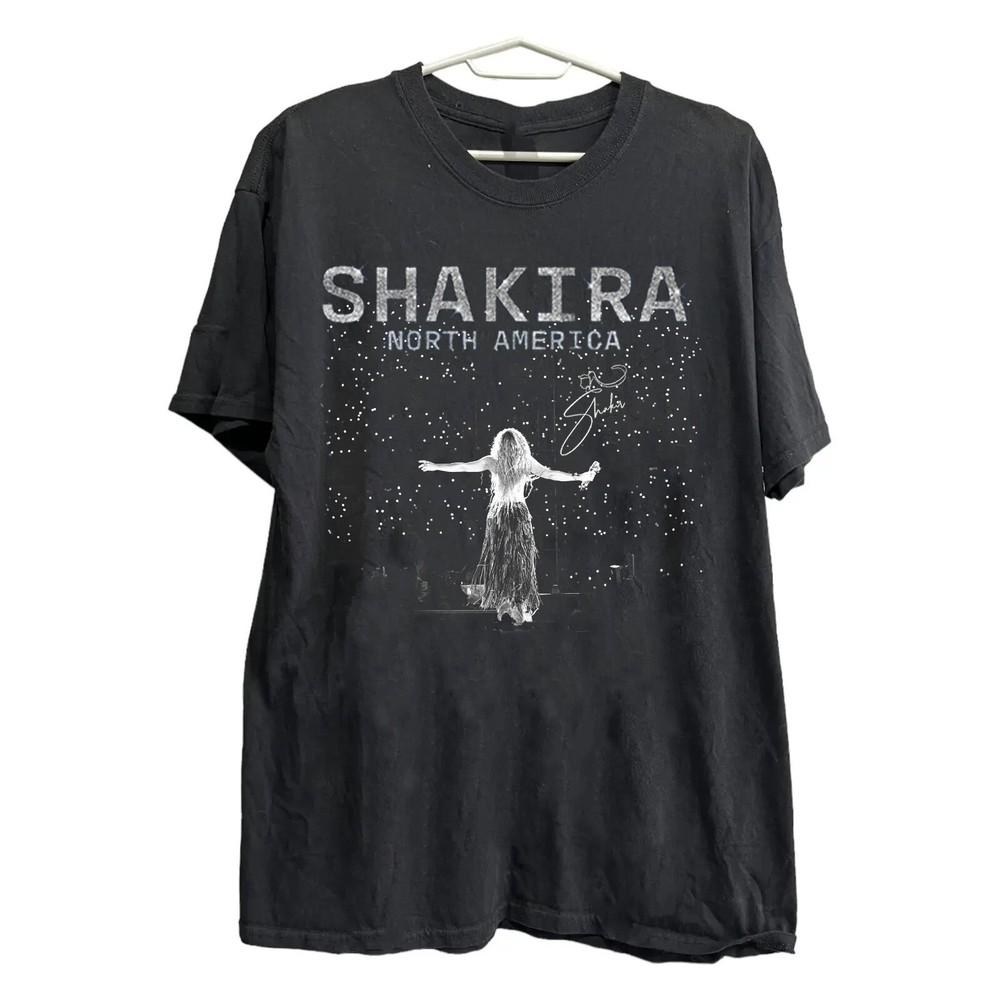НОВАЯ Коллекция Shakira Tour 2025 Live Подарок для фанатов до 5XL Черная футболка Унисекс Футболка XXL