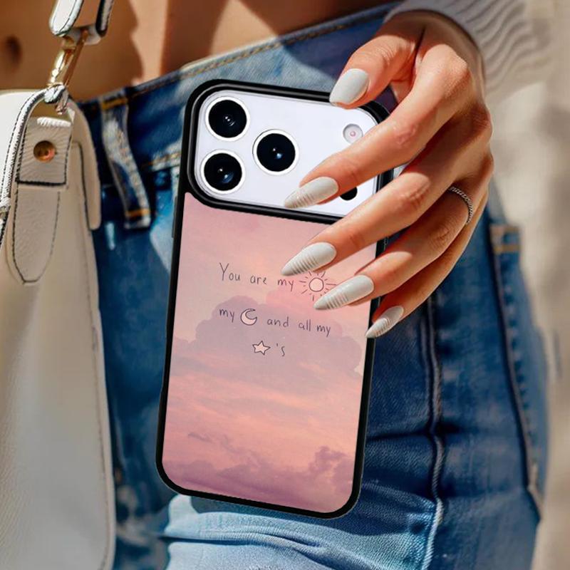 Pink Aesthetic Phone Case For iPhone 17 Air 14 15 13 12 Max Cover For Apple 16e 11 Pro Max Plus Coque