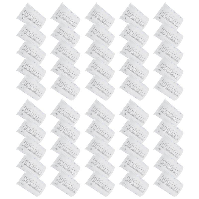 M-Modern-50Piece Graduated Plastic Mixing Cups - Use For Paint, Resin, Epoxy, Art 20 Oz (600Ml) Flexible Clear