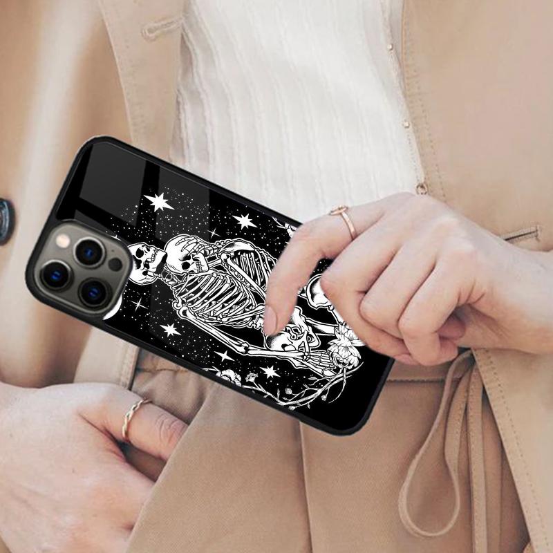 Gothic Fashion Skull Magnetic Phone Case For APPLE iPhone 17 Air 16 14 13 12 Pro Max 15 Plus Wireless Charge With MagSafe Cover