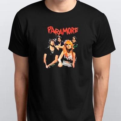 Rock Paramore Mens Unisex 100% Cotton T-shirt Mens Tees Top S M L XL XXL 3 4 XL Black