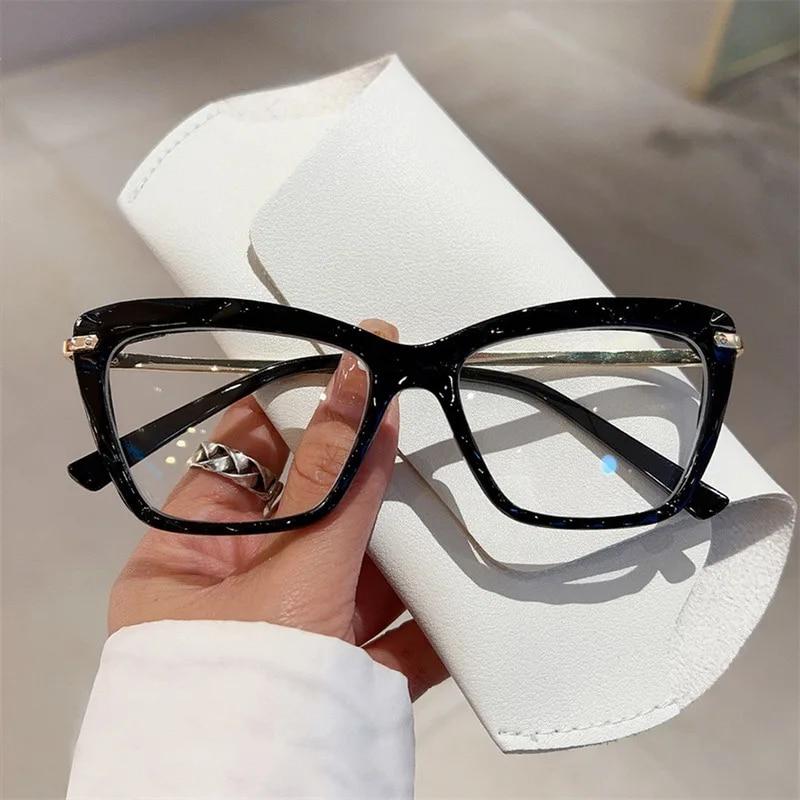 Fashion Classic Cat Eye Frame Glasses Retro Anti-Blue Light Eyeglasses Women Computer Eye Protection Spectacles Eyewear
