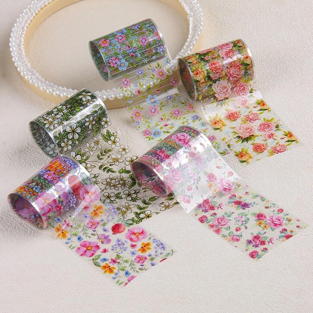 10 Rolls Colorful Transfer Decals Starry Sky Paper Nail Supplies Hot Nails Foils  for Women DIY