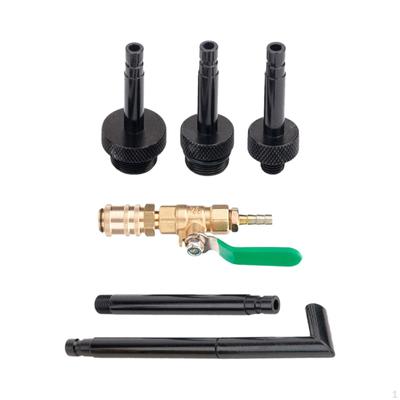 6Pcs Gearbox Connector Transmition Oil Filling Adapter Tool with Valve Auto Car Transmission Fluid