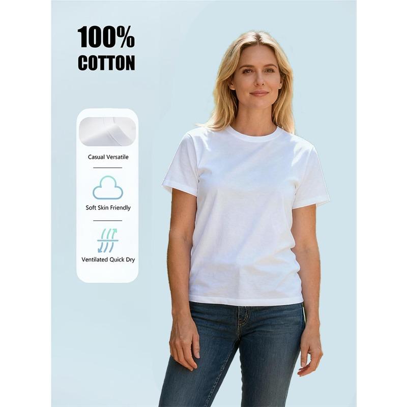 Europäische Größe Damen Weißes Kurzarm-T-Shirt mit buntem Regenbogen-Herz-Print - Lässiges Sommeroberteil mit Rundhalsausschnitt