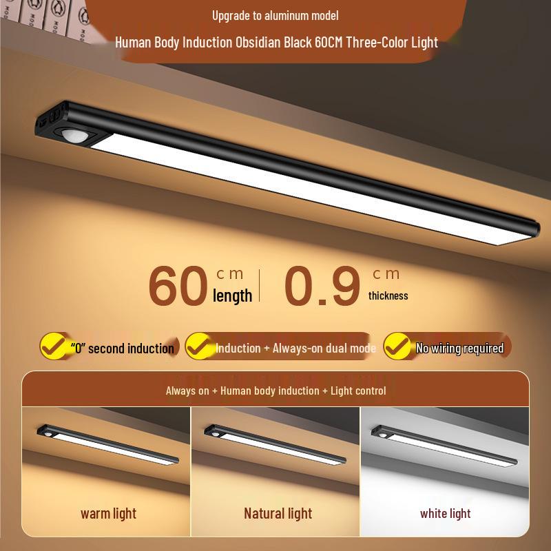 Ultra-thin LED Sensor Light for Wardrobe, Magnetic & Rechargeable