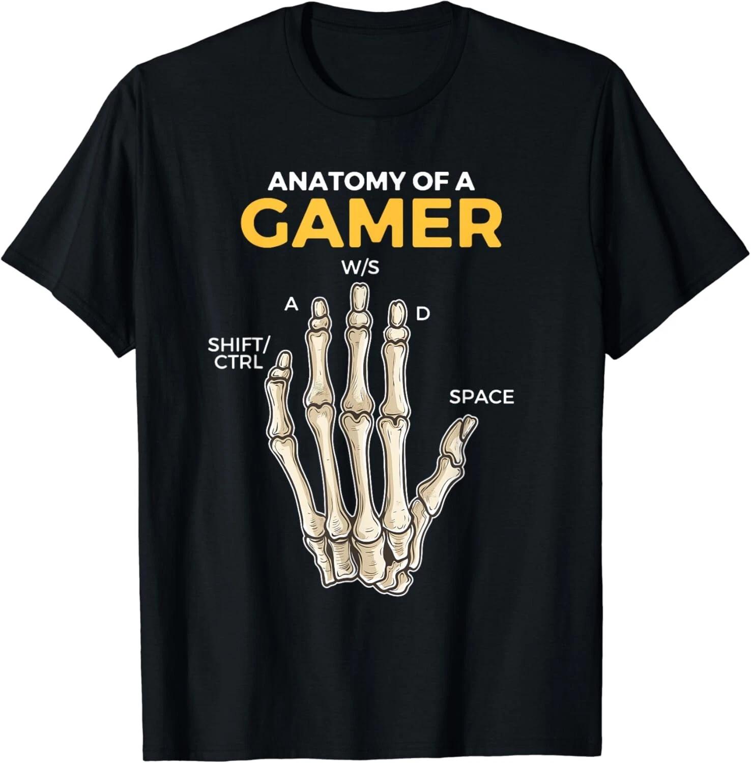 Anatomy Of A Gamer Boy Men Funny PC Gamer Gift Unisex T-Shirt S