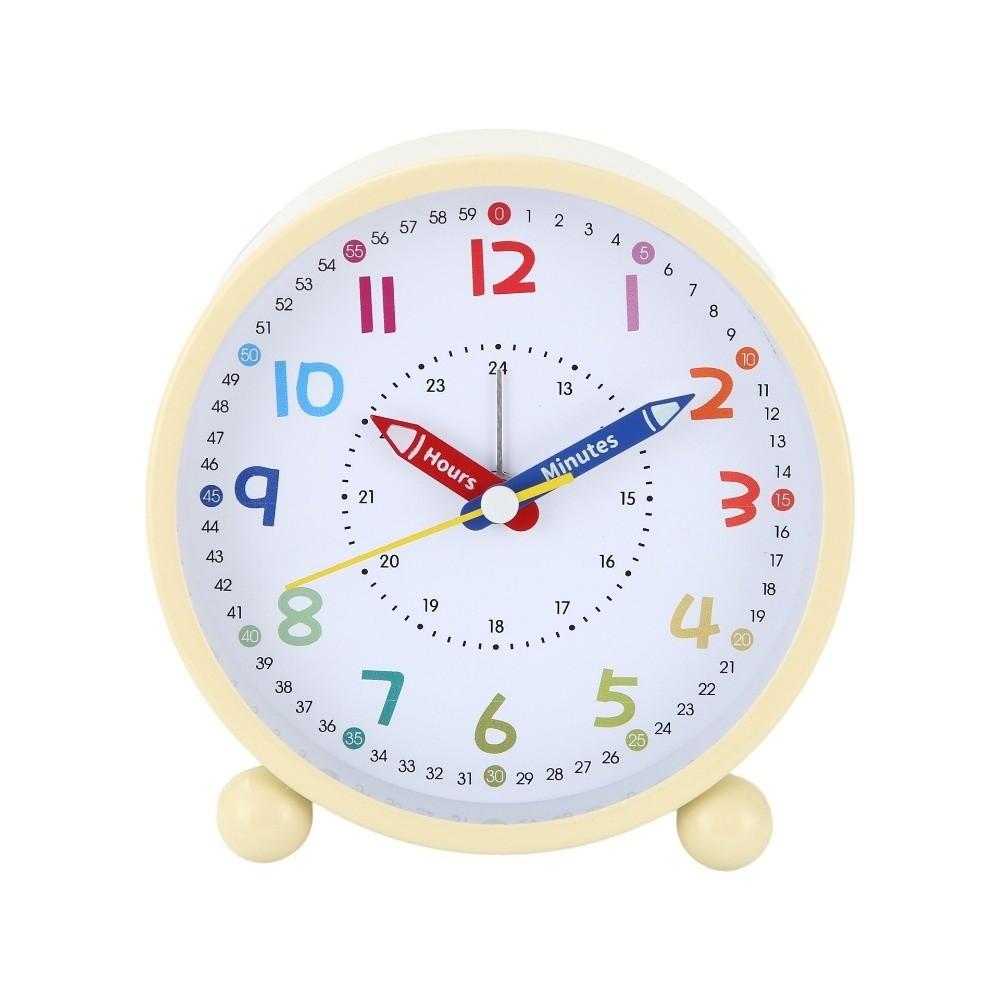 

Portable Children s Alarm Clock Battery Operated Time Planning Clock Desk Clock Kids Room бежевый