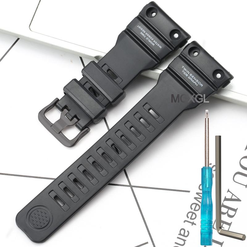 Resin Watch Strap Suitable for Casio GN-1000 Gn-1000 Watch Band Waterproof Replacemnet Bracelet