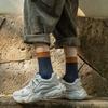 Men'S Mid Length Sports Socks Male Color Blocking Sweat Absorbing Breathable All Season Universal Casual Cotton Socks 1-10 Pairs