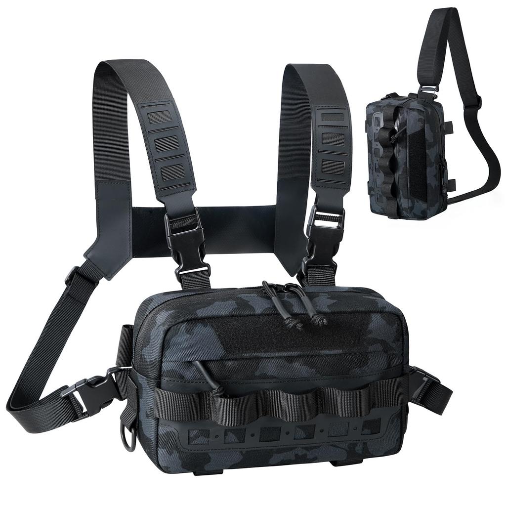 Outdoor Chest Bag for Men Rig Vest Men's Fishing Lures Tackle Waist Pack Outdoor Camping Hiking Hunting Running Tactical Bag
