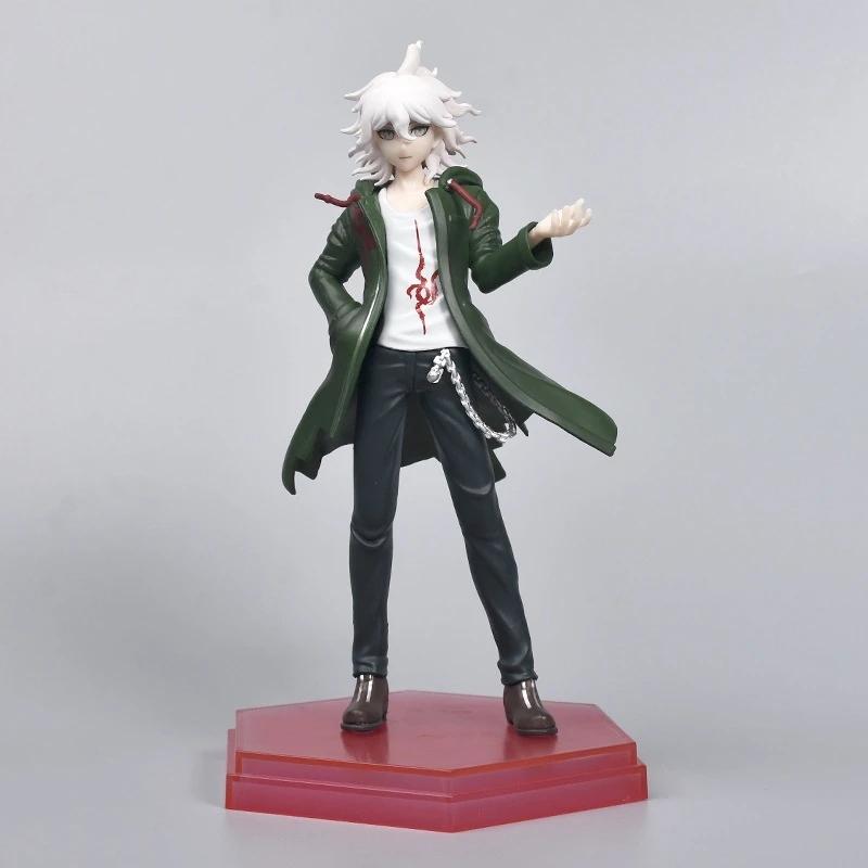 20CM Danganronpa Nagito Komaeda PVC Actionfigur Anime Figur Modell Spielzeug Figuren Sammlung Puppe Geschenk Trigger Happy Havoc Spielzeug