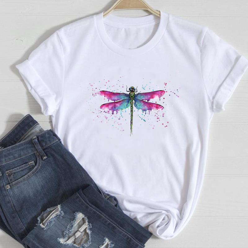 Dandelion Ins Casual Printed Europe and The United States Clothing Top Shortsleeved Tshirt Graphic T Shirts Women Clothing