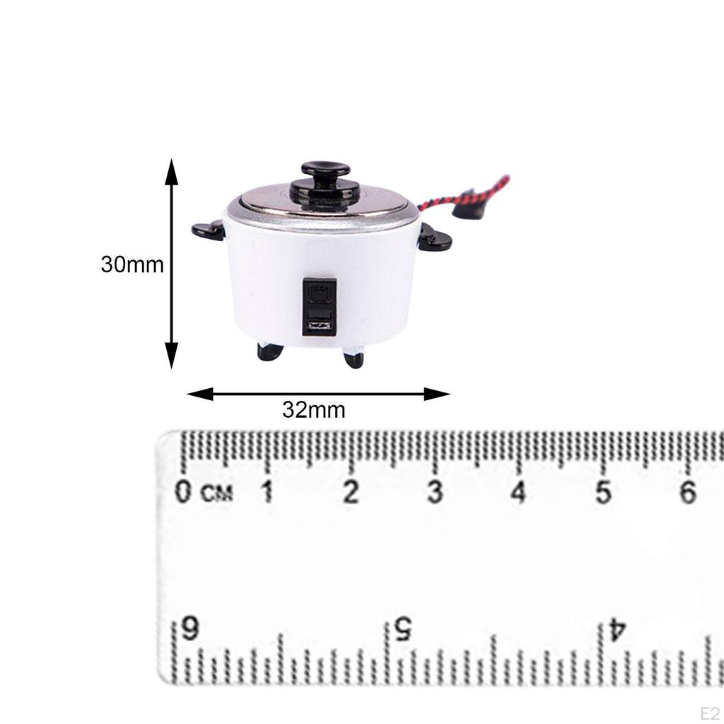 1:12 Dollhouse Rice Cooker Cookware Kitchen Accessories Play Toys Photographic Props