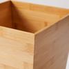 Bambus Badezimmer Abfalleimer Umweltfreundlicher Kompakter Mülleimer Offenes Oberteil Design Moderner Abfalleimer Innenbereich Holz Organizer