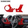 Red Center Console Dashboard Decor Panel Cover Trim for Chevrolet Camaro 2016+
