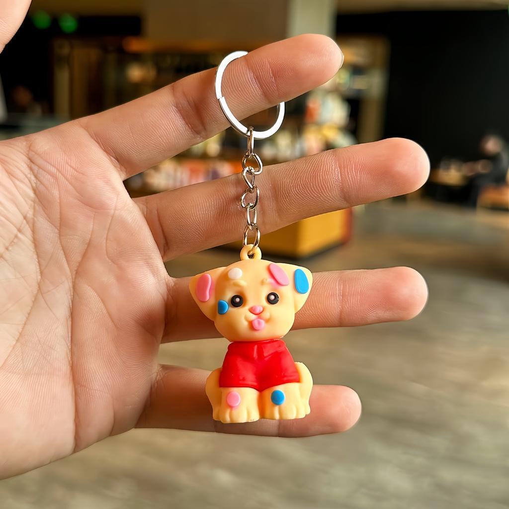 Cartoon Cute Puppy Keychain Pendant Doll Student School Bag Accessories Small Gift Wholesale