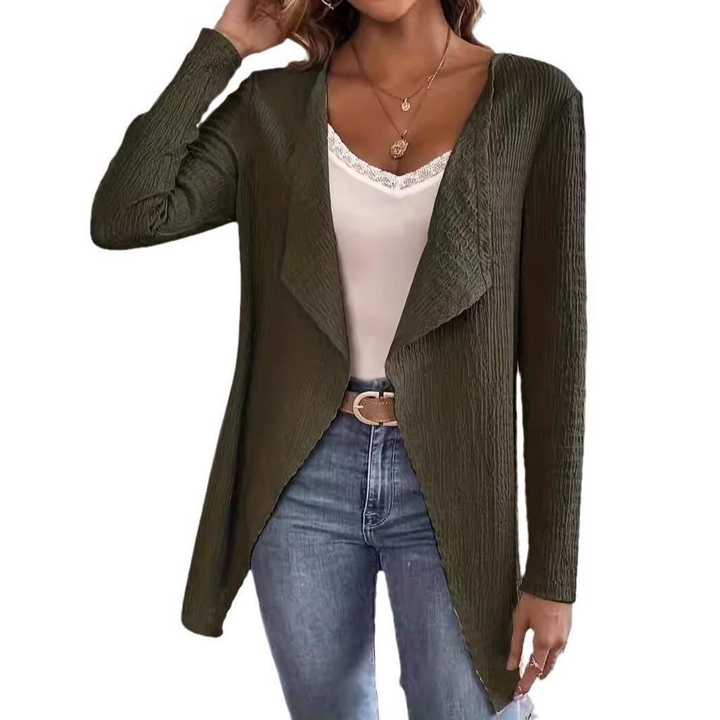 2024 Women's Autumn/Winter Long Sleeve Casual Knitwear Coat