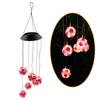 Solar Wind Chime Light Landscape Courtyard Light Rose Chandelier Solar Light LED Waterproof Color Gradient Garden Decoration