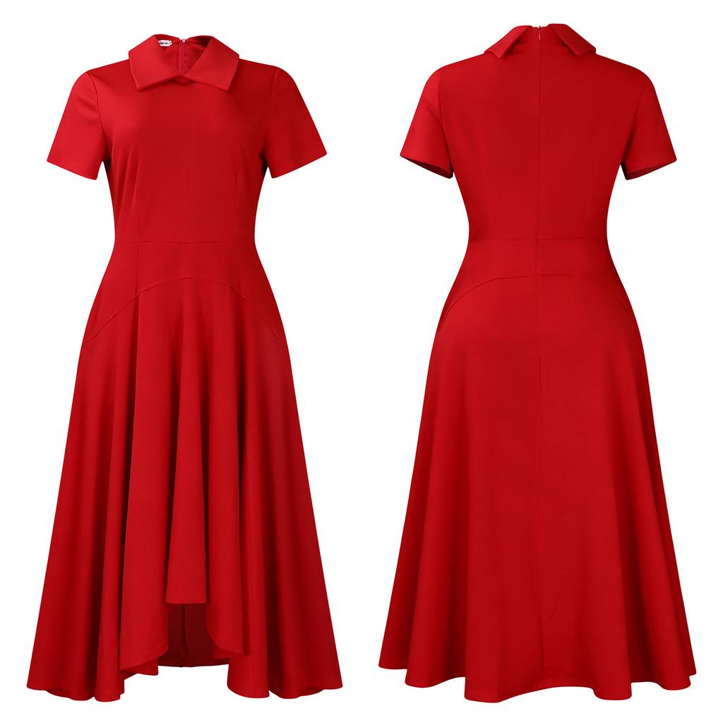 Summer Fashion Temperament High Waist Banquet Swing Dress Elegant Party Dress