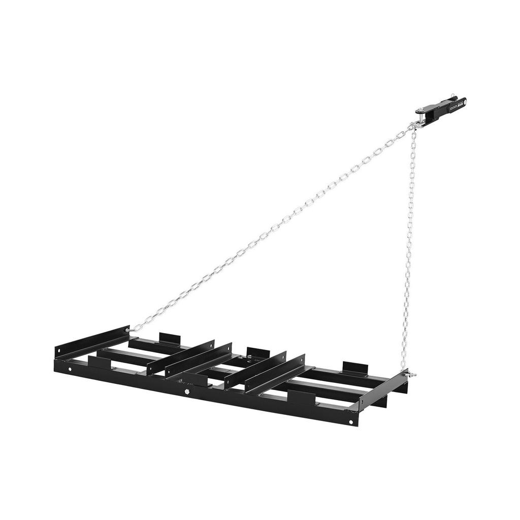 Drag Harrow, 122 X 50 Cm, Tow-Behind Driveway Grader with Adjustable Width & 50lbs Load Capacity, Heavy Duty Lawn Leveling Rake, Galvanized Steel
