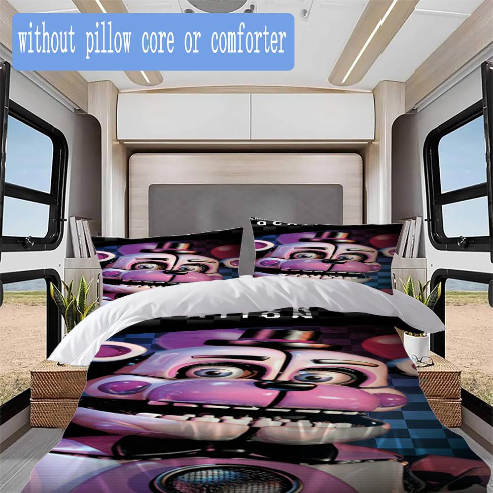Five Nights at Freddy's Pattern Bedding,Quilt Set Quilt Cover Pillowcase Home Birthday Gift (1*duvet cover+2*pillowcase,without core)ZSJT0917011