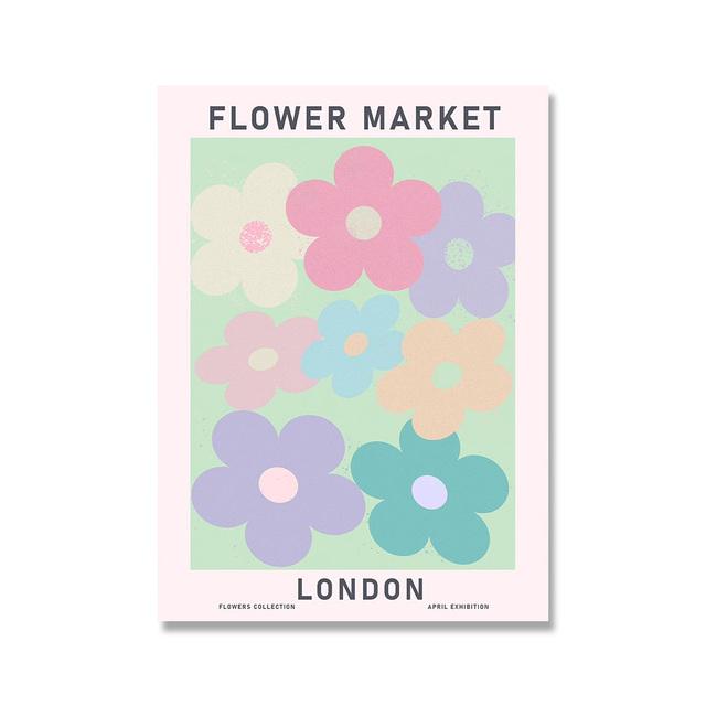 

Абстрактные Цветы Рынок Винтаж Акварель Настенная Живопись Холст Картина Скандинавские Плакаты И Принты Настенные Картины Для Декора Гостиной Без Рамки 21*30cm No Frame