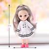 Bambola BJD 1/12 16cm Fai da te Mobile 13 Articolazioni Moda Carina Figura Principessa Regalo Ragazza Giocattoli per Bambini con Vestiti e Scarpe