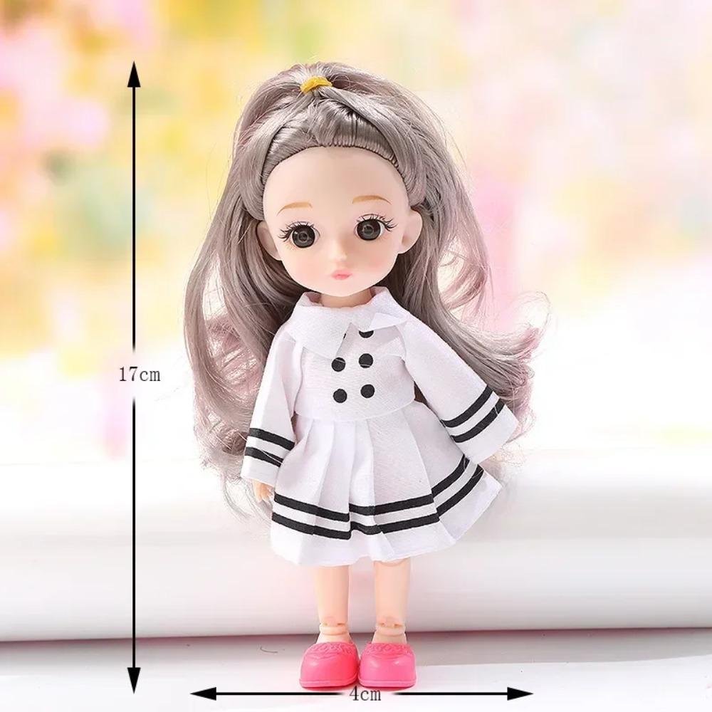 Bambola BJD 1/12 16cm Fai da te Mobile 13 Articolazioni Moda Carina Figura Principessa Regalo Ragazza Giocattoli per Bambini con Vestiti e Scarpe
