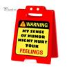 Rød akryl Skrivebord Advarselsskilt Heavy Duty Prank Skrivebord Advarselsskilt Hjemmekontor Skrivebord Minibordskilt Dekorasjon Ornament Co-worker Gag Gave