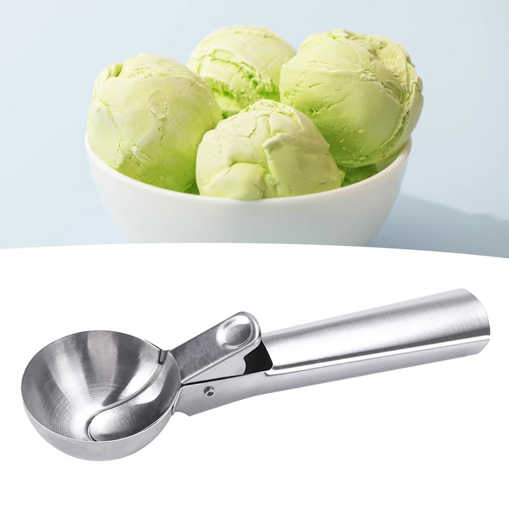 Ice Cream Scoop Stainless Steel Frosted Easy To Clean Thickened Large Caliber Ice Cream Ball