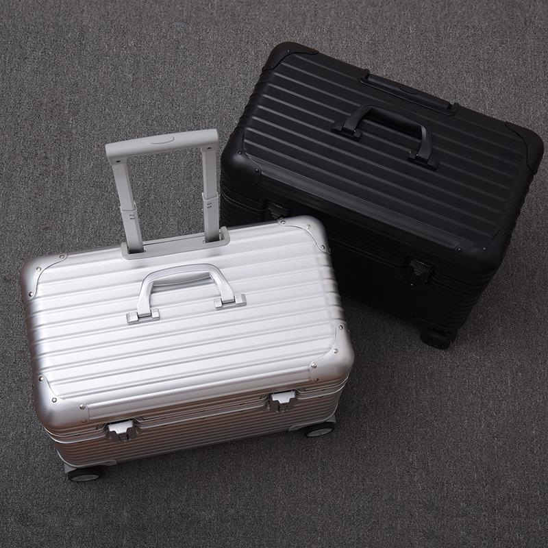 18-Inch Men's Aluminum-Magnesium Alloy Camera Carry-On Suitcase