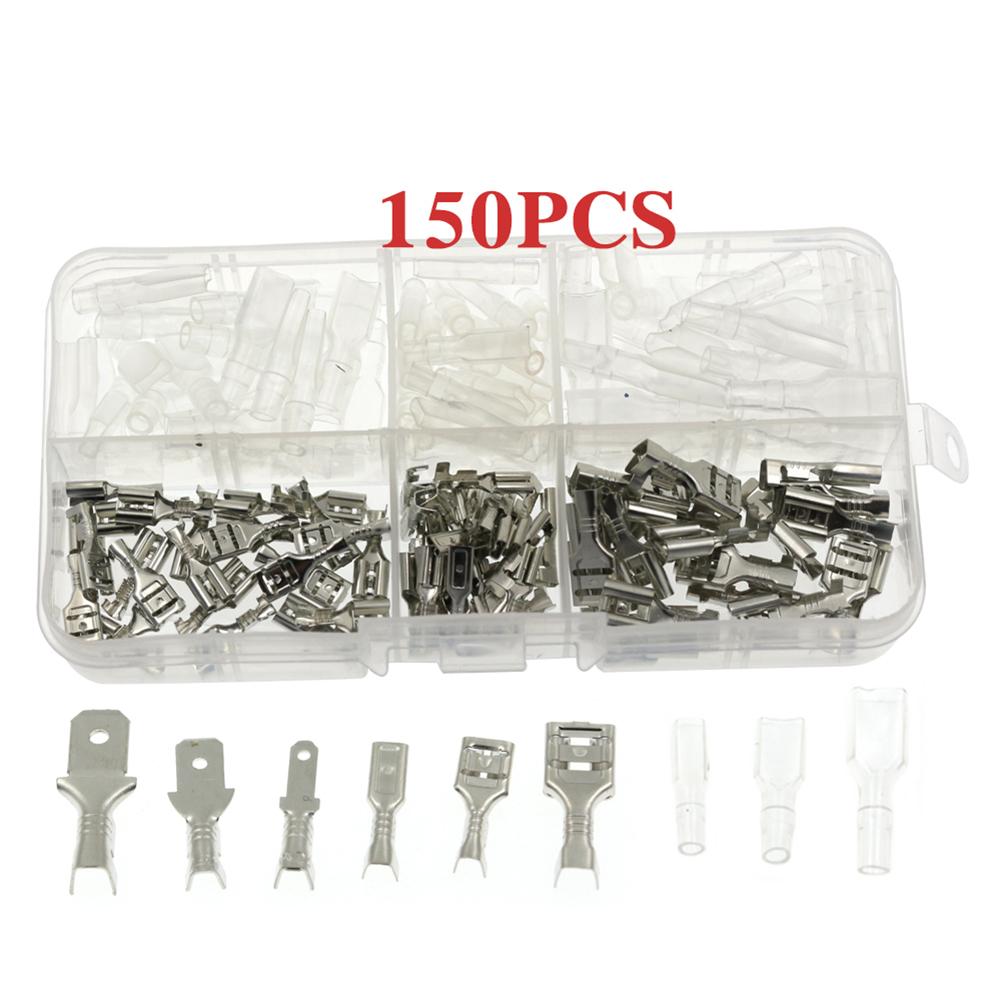 

315pcs Insulated Male Female Wire Connector 2.8/4.8/6.3mm Electrical Wire Crimp Terminals Spade Connectors Assorted Kit 150PCS#1