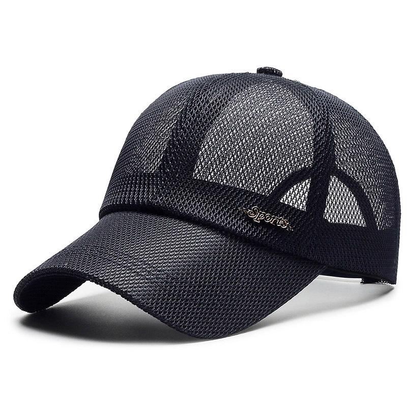 Canada Summer For Men Letter Mesh Baseball Cap Sports Sun Visor Breathable Snapback Hat Male Outdoor Stylish Simple Solid Kpop