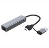 USB-C To RJ45 2-in-1 Gigabit Network Adapter with 3-Port USB 3.0 Hub