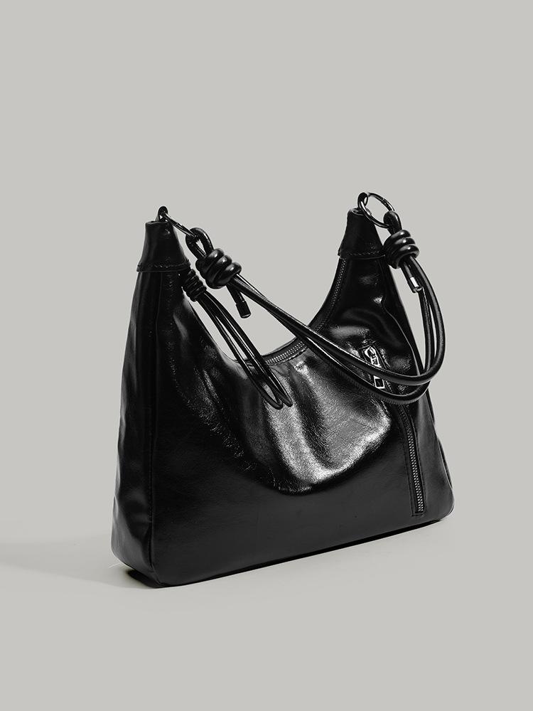 

Niche high-end black underarm bag women s 2025 new tote bag pleated dumpling bag fashionable versatile shoulder bag чёрный