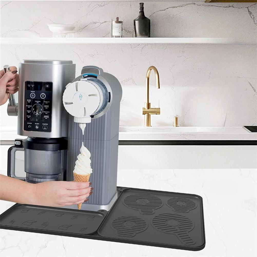 Silicone Countertop Protector Drain Mat Non-slip For NC700 NC701 Ice Cream Maker Absorbent Mat Coffee Dish Draining Mat Drying