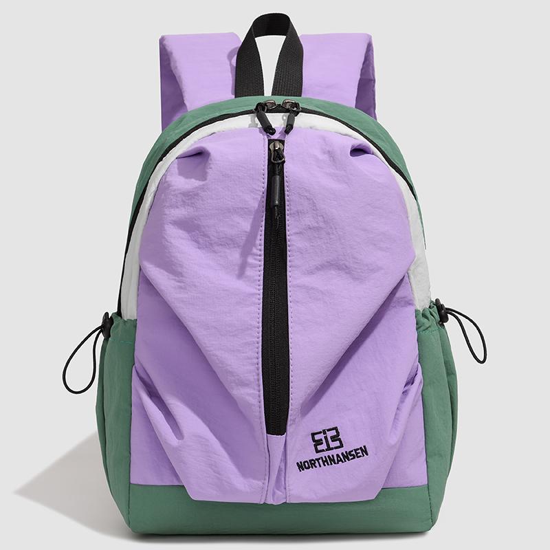 

Small Ultralight Hiking Backpack with Multiple Pockets for Men Women Plaid Waterproof Casual Daypack for Adults Daytrip Hiking фіолетовий