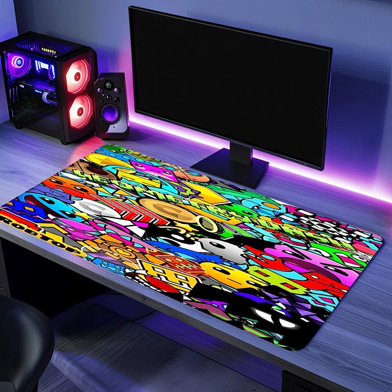 Geometry Dash5 Mouse Pad - Non-Slip Rubber Base, Smooth Surface for Work,Gaming,Office,And Home Use, Desk Mouse Pad